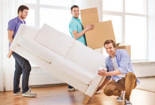 Household items and furniture prepared for local storage in Bayswater