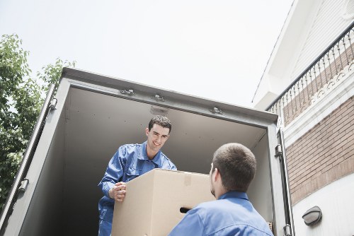Organised furniture storage in Bayswater with boxed items